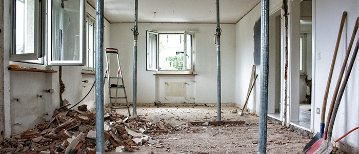 Démolition intérieure d'un appartement